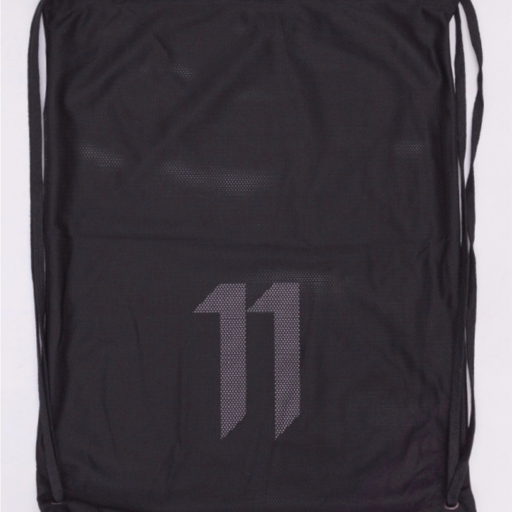 11 By Boris Bidjan Saberi Black Drawstring Mesh Backpack with  Logo 14x14